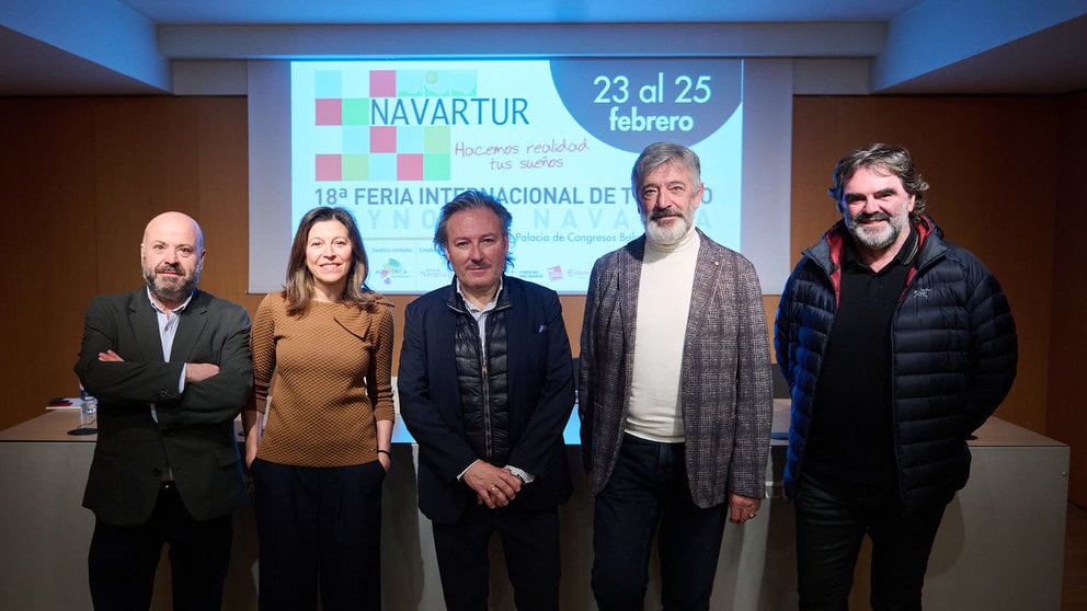 Presentación de la 18 Feria Internacional de Turismo Reyno de Navarra 'Navartur', que se celebrará del 23 al 25 de febrero. PABLO LASAOSA