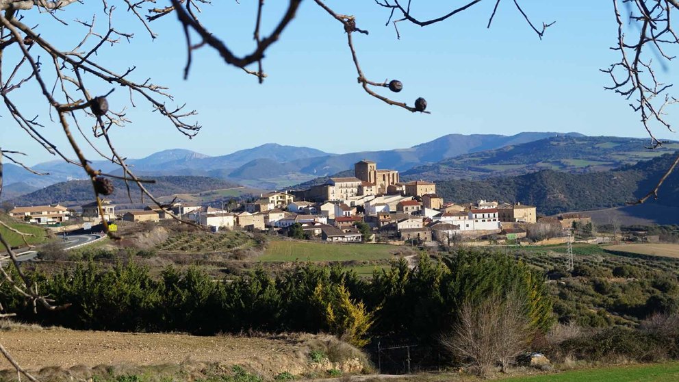 Vista de Aberin en Navarra desde Morentin. Wikipedia
