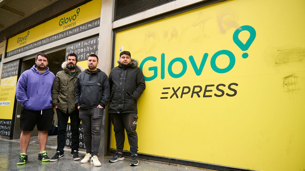 Trabajadores de Glovo Express valoran el preacuerdo alcanzado en el ERE de Glovo Express. PABLO LASAOSA