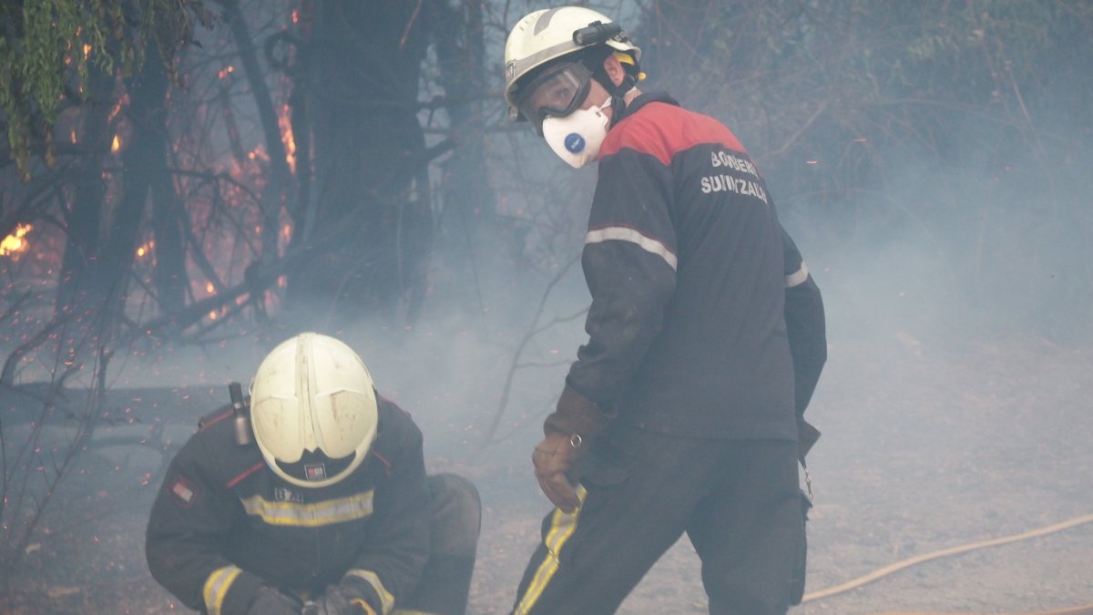 Nuevo incendio en la Comarca de Pamplona: el fuerte viento acerca las llamas al pueblo